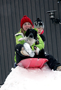 Jilske pulkkailemassa